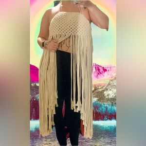 Macrame dress / beach coverup dress